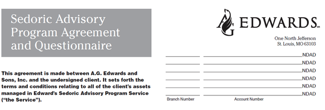 thumbnail of Sedoric Advisory Program Agreement and Questionnaire